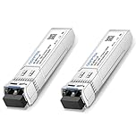 QSFPTEK 2Pack 10G-LR 10km SFP+ Module 10GBASE-LR 1310nm 10km DDM LC 10gb SFP+ Transceiver for Cisco SFP-10G-LR, Ubiquiti UF-SM-10G, Mikrotik, Netgear, Zyxel, Qnap NAS, D-Link, and Other Open Switches