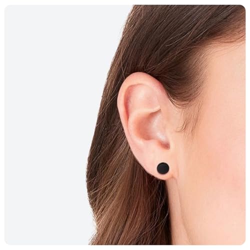 Titanium Flat Dot and Ball Stud Earrings Hypoallergenic for Women Men Rose Gold/Gold/Silver/Black Round Disc Earrings 3mm-6mm Options for Sensitive Ear(2pcs)4