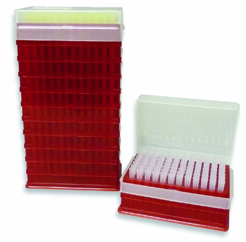 Thomas UN1000MSTHO Polypropylene 1000 microliter UniFit ZFR Pipette Tip in Ecology MiniStacks, Non Sterile, Natural (Case of 5 Packs, 1000 per Pack)