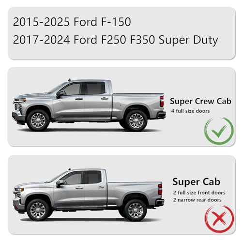 Estribos Running Boards 6.5 Pulgadas para Ford F150 F250 F350 miniatura 2