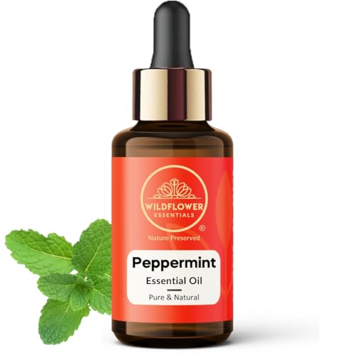 Image of Peppermint Essential Oil Undiluted Pure and Natural Therapeutic grade for Steaming, Hair, Skin, Face & Diffuser (30 ML)
