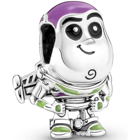 Toy Story Buzz Lightyear Charm Bead S925 Sterling Silver Fits Pandora Bracelets With Gift Pouch Cover