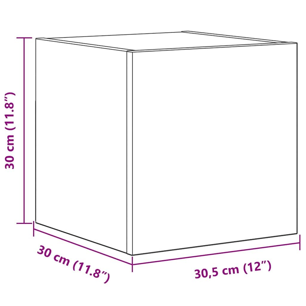 Ensemble meuble TV 8 pièces bois ancien en bois d'ingénierie avec étagères murales, portes, tiroirs, rangement multifonction pour salon séjour chambre, support console audio vidéo suspendu