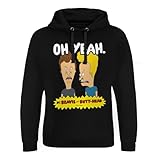 Beavis and Butt-Head Officially Licensed Beavis and Butt-Head Oh Yeah Epic Hoodie (Black), X-Large