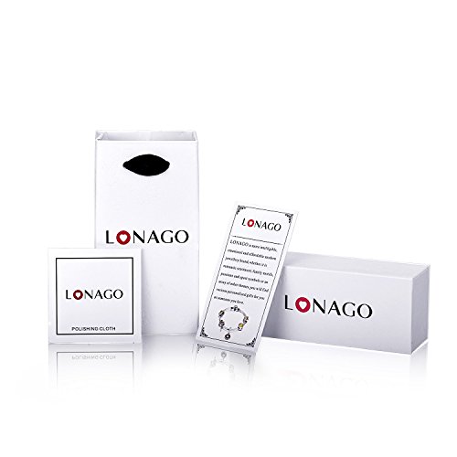 Lonago Genuine Charm Bracelet 925 Sterling Silver Snake Chain Bangle Barrel Clasp Jewelry Fit Snake Charm Birthday Gift For Women (7.5 Inches/19 Cm) #TOP6