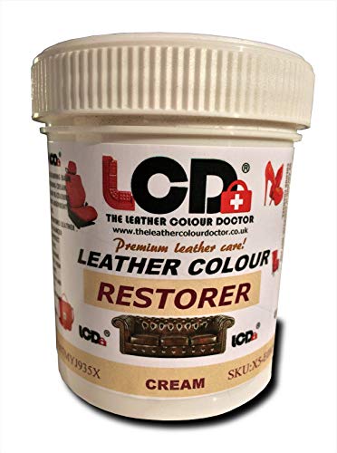 Carbusonic Restaurador de Color de Cuero Interiores y sofás de Piel desgastada y desgastada. (Crema)