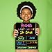 Reusable My First Day and Last of School Set Milestone Chalkboard Sign. Photo Prop Board for Kids, Black w/Color Print - 12” x 10” Rectangle