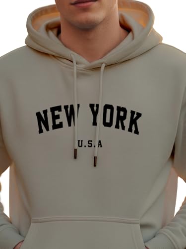 Image of XENOVAURBAN Hoodie for Men /Women | Unisex fit Cotton Fleece Hooded Sweatshirt - NEWYOR1