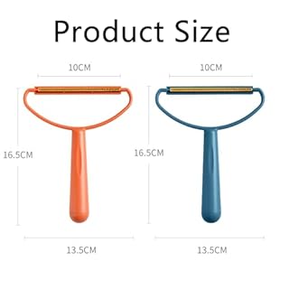 Neoreser 2 Stück Tragbarer Fusselrasierer, Fusselentferner, Tierhaarentfernungsbürsten Werden Verwendet, um Flusen von Kleidung, Sofas und Teppichen zu Entfernen(Blau und Orange)