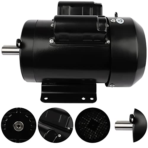 3Hp Electric Motor 1750Rpm Farm Duty Single Phase Motor 4 Pole 1-1/8" Shaft Diameter 184T Cw/Ccw Tefc Ip55 60Hz #TOP4