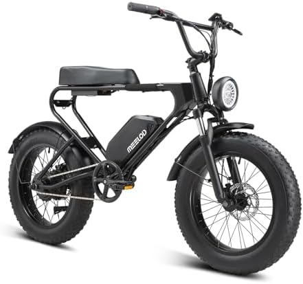 MEELOD Electric Bike, Electric Bike for Adults with 750W Brushless Motor, 48V 12.5Ah Battery Ebikes for Adults, 20″ x 4.0 Fat Tire Electric Bike, Electric Dirt Bike for Snow, Mountain and Road