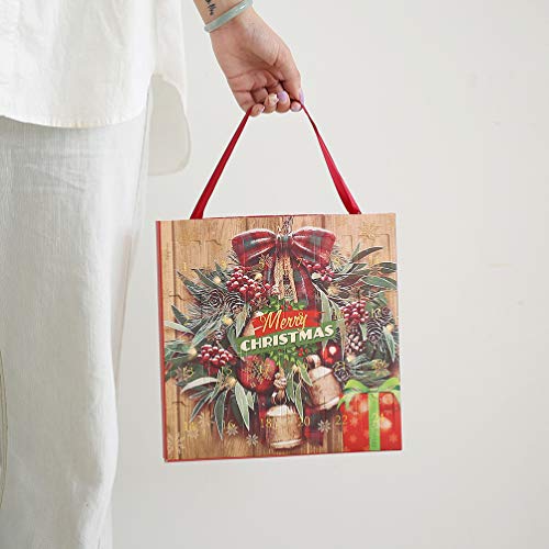 PRETYZOOM – Conjunto de caixa de presente de Natal com calendário do advento, 2020, joias de Natal,