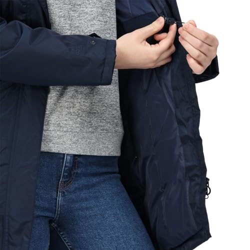 Regatta Womens Lexis Waterproof Fur Trimmed Parka Jacket - Navy - 10 - Image 2