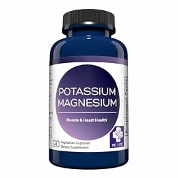 MD. Life Potassium Magnesium Supplement - 90 Capsules - Magnesium Potassium Supplement - High Absorption Complex - Support Vascular Health & Leg Cramp