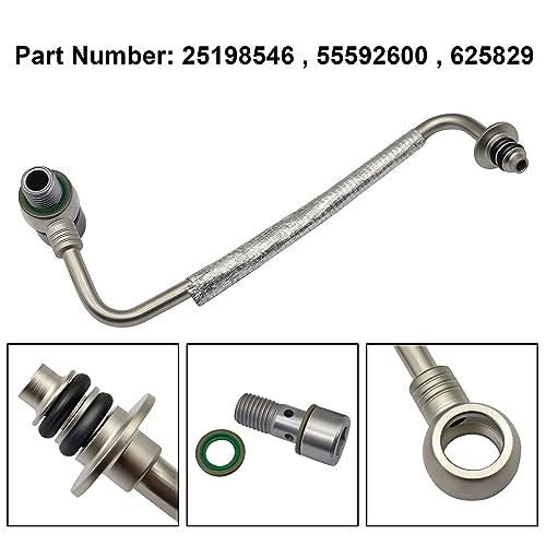 Image of SecosAutoparts Turbocharger Oil Return Line Turbo Oil Feed Tube fit for Buick Encore 2013-2018 fit for Chevrolet Cruze 2011-2018 Sonic 2012-2018 Trax 2015-2018# 55592600 25198546 25200947