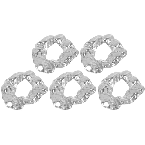 NULYLU Dijes 5 Piezas Colgantes de Acero Inoxidable Diseño y Textura, Accesorios Delicados para Pendientes para Joyería Hecha