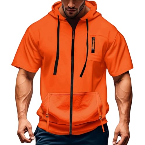 Sweat à capuche homme couleur unie idéal pour le streetwear Y2K