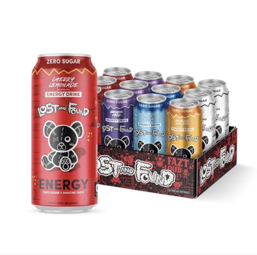 Lost And Found Energy Drink, Sugar Free With No Artificial Flavors - 12-Pack, 16Oz - Performance Drink For Energy & Focus, 150Mg Of Caffeine, Taurine - Gluten-Free & Vegan cover