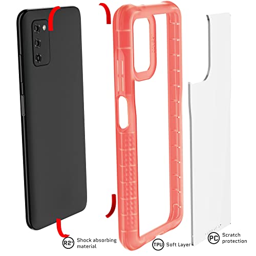 Image of Ghostek Covert Samsung A03s Case with Clear Slim Fit Design and Anti-Slip Grip Bumper Premium Shockproof Protection Thin Protective Phone Cover Designed for 2021 Samsung Galaxy A03s (6.5 Inch) (Pink)