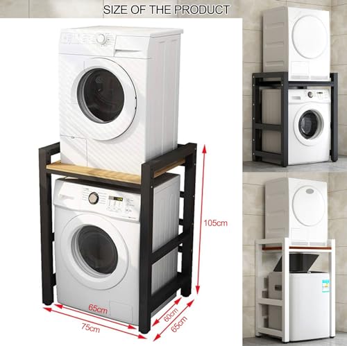 Adjustable Height Dryer Stand for Front Load Washer & Dryer, 400KG Capacity Stacking Kit, Space-Saving Rack for Small Kitchen or Bathroom, Portable Tumble Dryer Stand. - Image 3