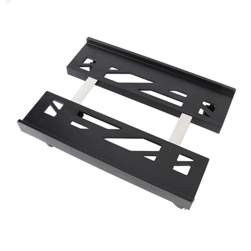 Soporte móvil para torre de PC ajustable con 4 ruedas giratorias con bloqueo, soporte robusto para CPU para escritorio de juegos u oficina, carrito ventilado para piso que cabe la mayoría de las PCs miniatura 5