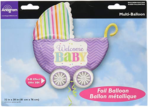 Anagram International Baby Brights Ultra Shape Balloon, 31&quot, Multicolor