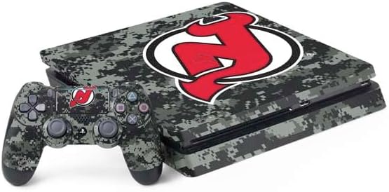 Skinit Decal Gaming Skin Compatible with PS4 Slim Bundle - Officially Licensed NHL New Jersey Devils Lineup Design