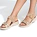 UBFEN Womens Walking Sandals With Arch Support Open Toe Comfy Casual Wedge Summer Shoes Khaki Women US 8