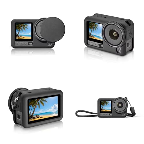 Image of Yantralay Silicone Protective Case for D JI Os mo Action 6 | Soft Shockproof Cover with Lens Cap & Anti-Lost Lanyard | Action Camera Accessories