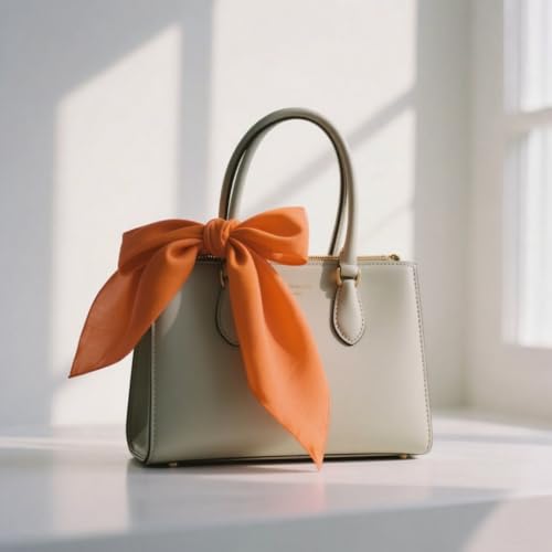 CHUNG Women's Square Satin Scarf 27.5" Bandanas Solid 50s Retro Neck Scarves Emulation Silk Handbag Hair Ribbons Necktie4