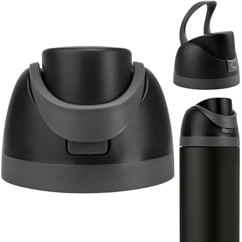 Replacement Cap for Owala Freesip, Replacement Accessories for Owala Free Sip, One Button Water Bottle Top Lid Compatible with Owala Cup 16oz 24oz 32oz 40oz, Leakproof, BPA-Free(Black) Cover