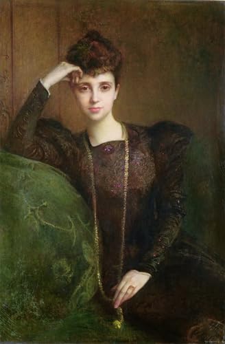 Affiche Portrait d'une jeune femme de Dagnan Bouveret décor de chambre