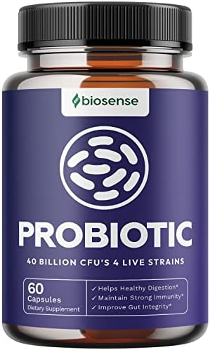 Probiotics and Prebiotics Gut Health Supplements - Advanced Acidophilus Probiotic Supplement for Upset Stomach Relief pH Balance and Digestive Support - Daily Probiotic Immune Support Supplement