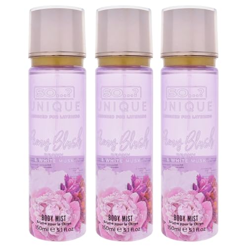 Image of Unique Body Mist - Peony Blush by So? for Women - 5.1 oz Body Mist - Pack of 3