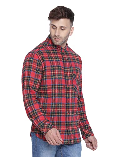 Image of oxolloxo Slassic Black Brush Check Men Shirt