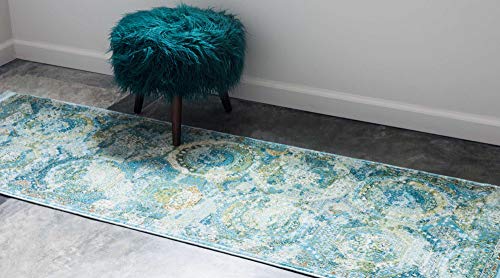 Tapete Unique Loom Baracoa Runner 70x185 cm Azul Claro miniatura 2