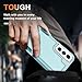 for Samsung Galaxy S22 Case, Full Body Heavy Duty Rugged Shockproof Protective Phone Cover with Lanyard Strap, Tempered Glass Screen Protector and Camera Lens Cover, Mint Green
