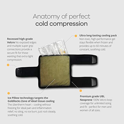 Übertherm Elbow Ice Pack Wrap For Injuries Reusable | Long-Lasting Cold Compression Without Ice-Burn | Pain Relief For Tendonitis, Tennis Elbow, Sports Injury Pain | 1-Year Warranty #TOP1