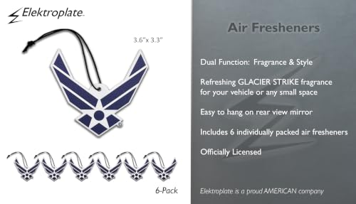 Image of Elektroplate US Air Force Wings Car Air Freshener 6-Pack