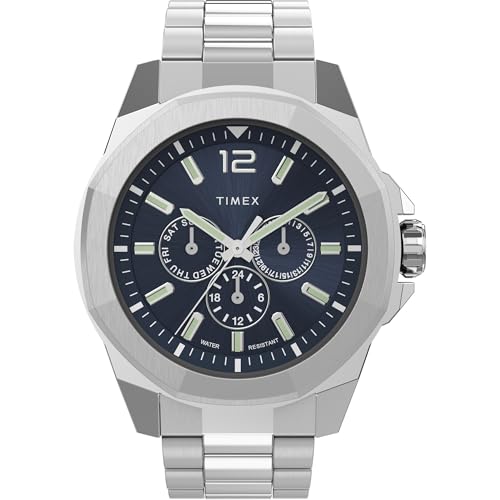 price history - TIMEX Essex Analog Watch for Man with Blue Round Dial & Silver Stainless Steel Bracelet Band Water Resistant Men's Wrist Watches - TW2V43300UJ