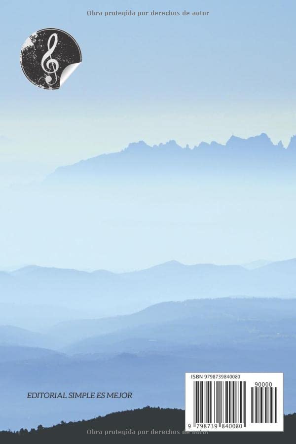 Miniatura 2 de Cuaderno para músicos - Libreta para notación musical (100 PARTITURAS) Libreta de tamaño A5 con más de cien pentagramas para escribir piezas