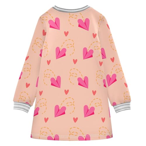 Paper Airplanest Girls Dresses Long Sleeve Sweatshirt Dress for Girls Winter Toddler Casual A Line Dresses Size 2-8T2