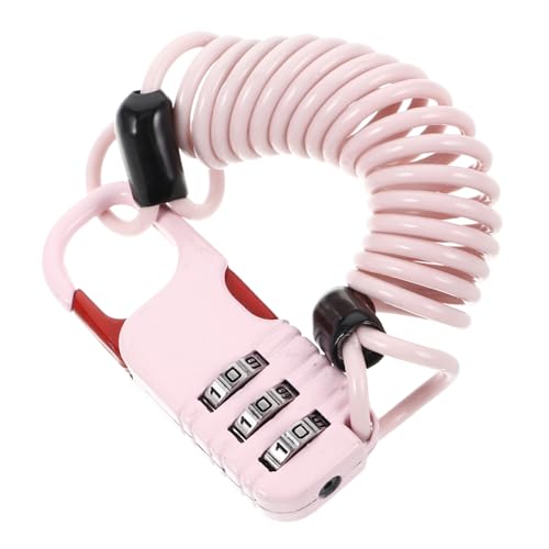 TOYANDONA Candado Antirrobo Cable De Bloqueo De Bicicleta Cerrar Candado Para Casco De Ciclismo Alfiler Combinación Bloqueo De Freno De Motocicleta Material De Aleación De Zinc