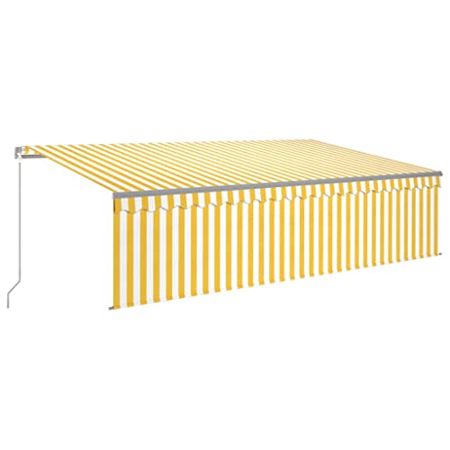 vidaXL Auvent Rétractable Manuel avec Store LED Banne Pliable Jardin Balcon Terrasse Extérieur...