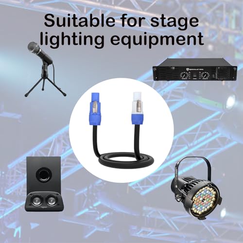 Image of 3 Pin PowerCon Power Cable AC PowerCon Input to Output 12AWG Power Extension Cable Fits for Stage Light,LED Screen Beam Moving Head Light, Audio Video Equipment and More (3.05M /10FT)