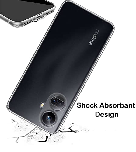 Image of Transparent Soft Silicone TPU Flexible Back Cover Compatible with Realme 10 Pro+ 5G / Realme 10 Pro Plus