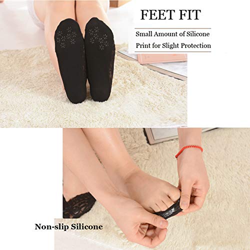 Stageya 5 Pairs No Show Socks - Silicone Non Slip Lace Invisible Boat Socks For Women #TOP1