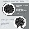 1+1 Silk Satin Cap for Children, Sleep Cap with Wide Elastic Band and Sleep Cap with Adjustable Straps, Curly Natural Hair for Girls and Boys, Black, Black:, 8 Years, Black:, 8 Years #3