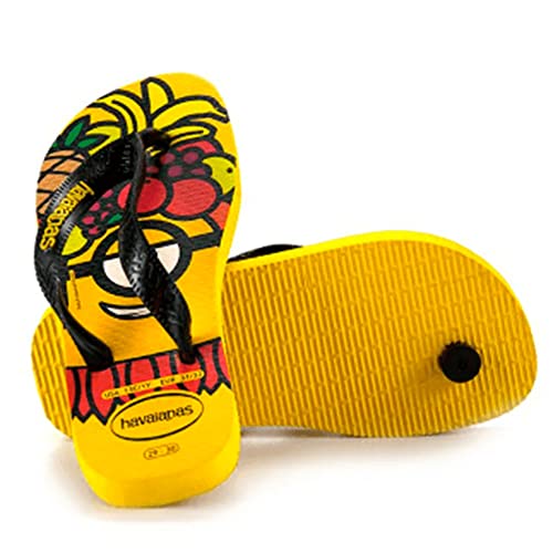 Chinelo Minions, Havaianas, Criança Unissex, Amarelo/Preto/Amarelo, 27/28