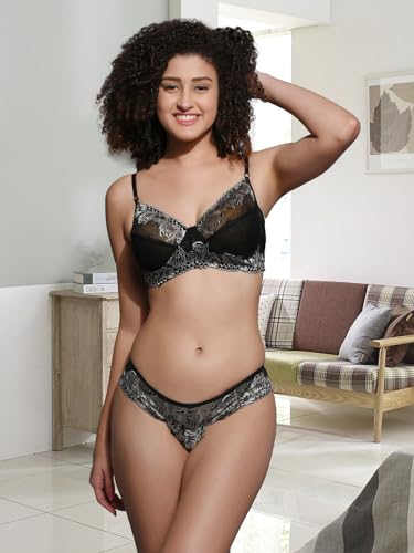 Image of Love Maker Bra Panty Set for Women | Beautiful Lingerie Set for Women for Honeymoon | Net Lace Lingerie Set | Panty Bra for Daily use | Sexy Look for Special Days Lingerie Sets.